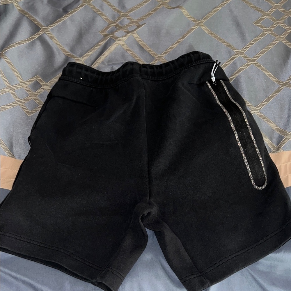 Nike Black Athletic Fleece Shorts with Embroidered Logo